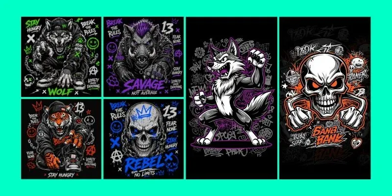 Streetwear Shirt Mascots generated by undefined