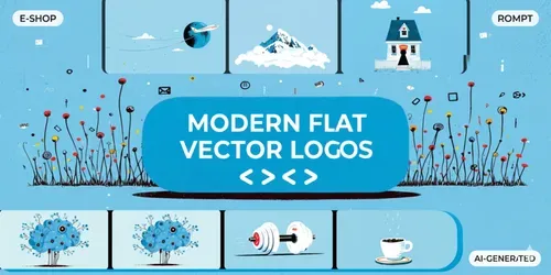 Modern Flat Vector Logos generated by midjourney