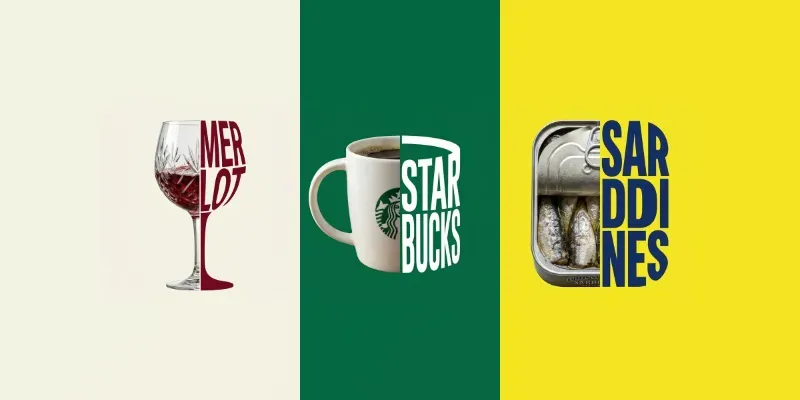 Seamless Split Photo Flat Typography generated by undefined