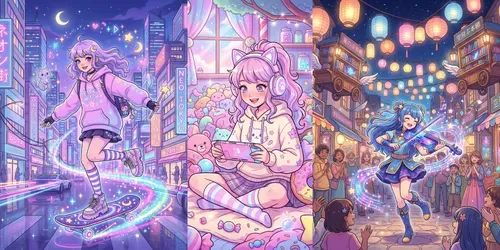 Aesthetic Sparkle Anime Pop generated by gemini-image