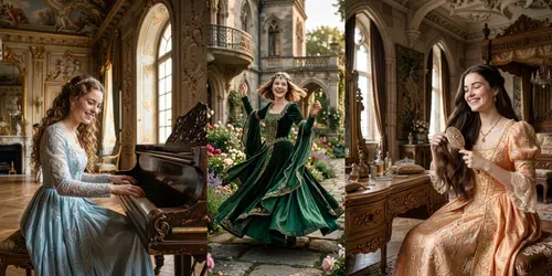 Cinematic Fairytale Princess Lives generated by gemini-image