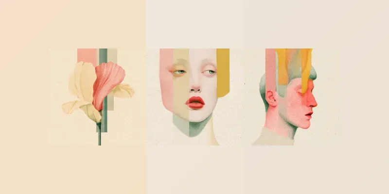 Pastel Surreal Collage Art