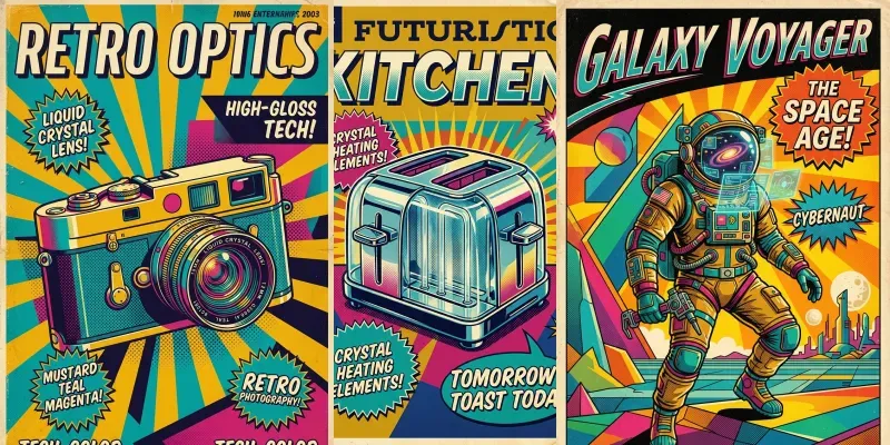 Retro Pop Art Magazine Cover Posters generated by undefined