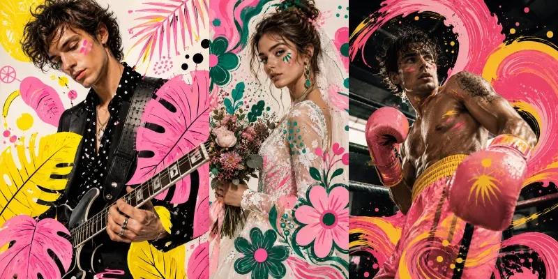Graphic Editorial Portraits generated by undefined