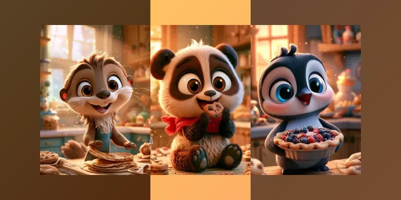 Heartwarming Animated Kitchen Scenes generated by undefined