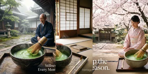 Japanese Matcha Tea Product Adverts generated by gemini-image