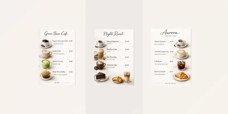 Modern Coffee Menu Generator generated by undefined