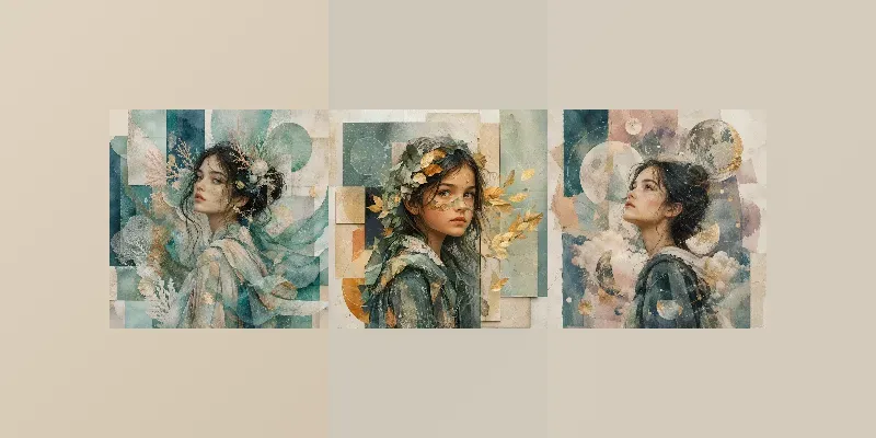 Dreamlike Portrait Wall Art generated by undefined