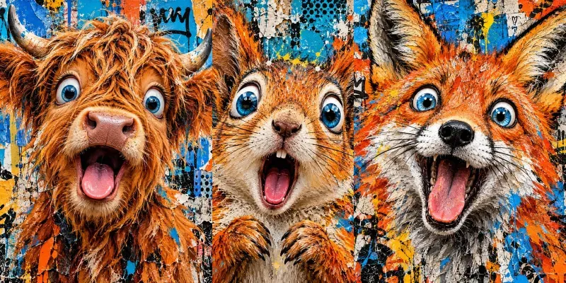 Urban Animal Graffiti Portraits