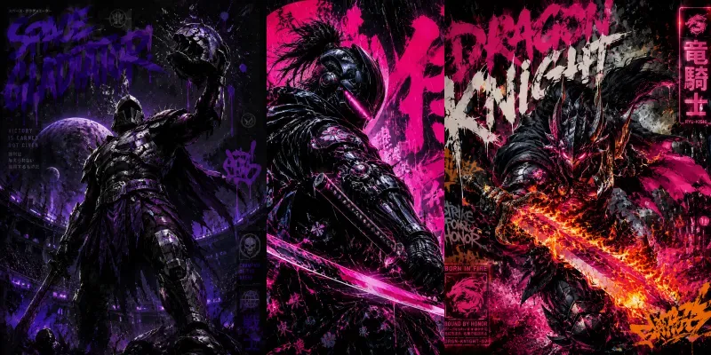 Neon Anime Graffiti Poster Creators generated by undefined