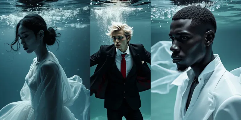Underwater Cinematic Photoshoots generated by undefined