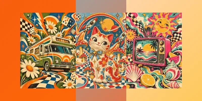 Psychedelic Kitsch Mashups