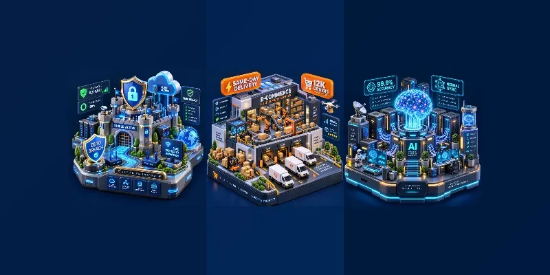 3D Isometric Data Diorama Art generated by undefined