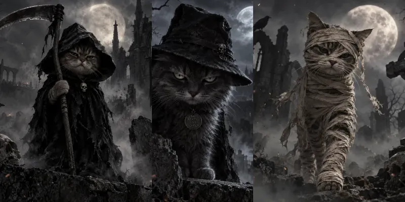 Dark Gothic Cats