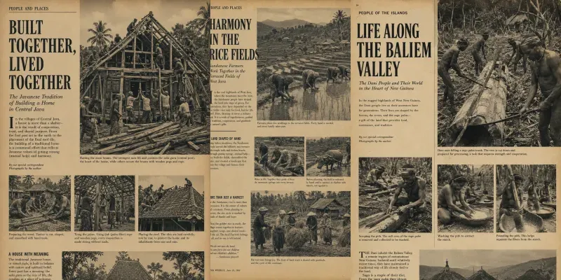 Vintage Documentary Magazine Spreads generated by undefined