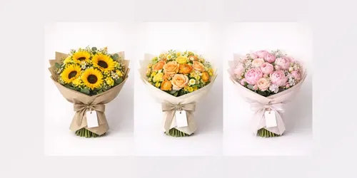 Gift Or Wedding Bouquet Wrap Mockups generated by chatgpt-image