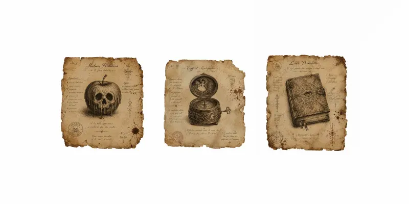 Junk Journal Cursed Fairy Tale Ephemera generated by undefined