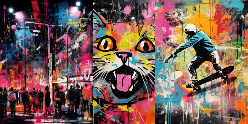 Festival Graffiti Film Grain generated by undefined