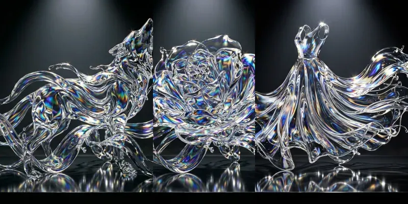 Fluid Glass Sculpture Fashion generated by undefined