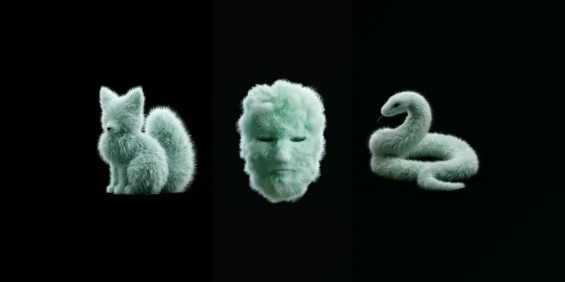 Pastel Mint Furry 3D Objects generated by undefined