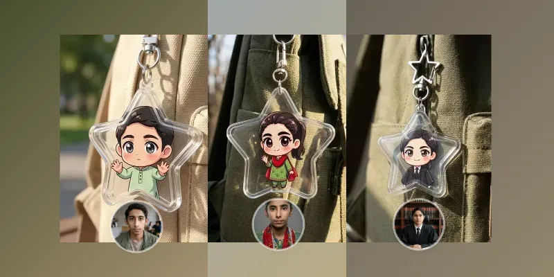 Cute Anime Chibi Acrylic Keychains generated by undefined
