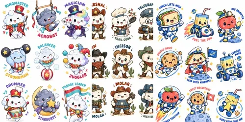 Kawaii Mascot Costume Collections generated by chatgpt-image