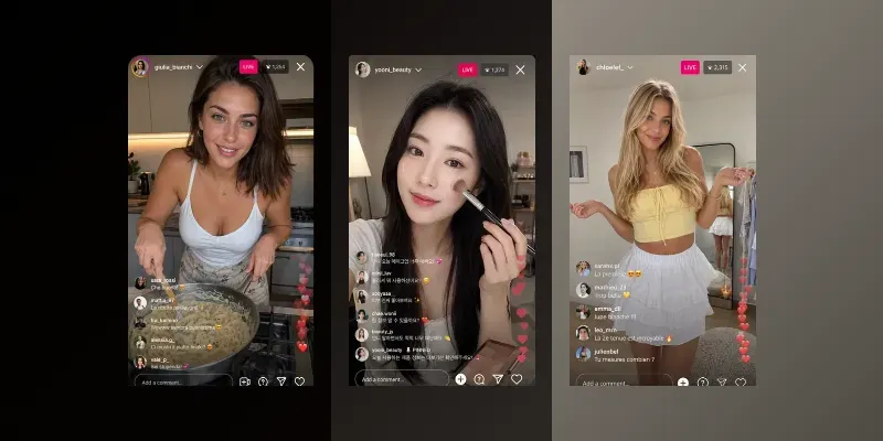Girls Instagram Liveframes generated by undefined