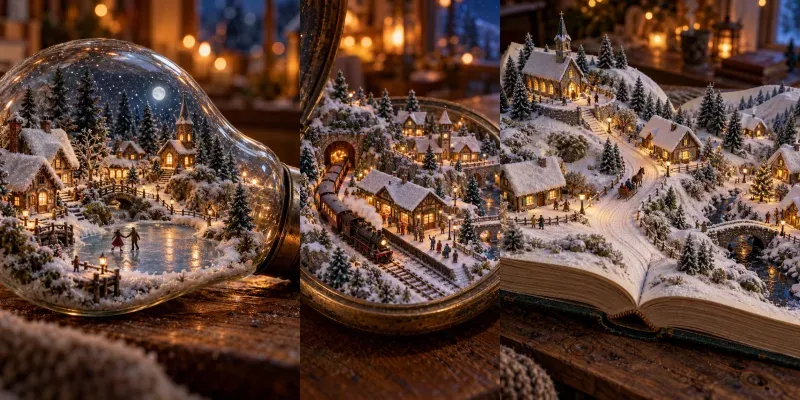Winter Villages In Everyday Objects