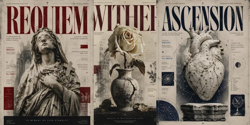 Dark Academia Vintage Poster Art generated by undefined