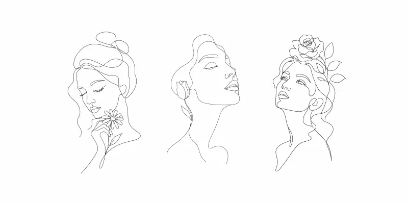 One Line Face Art generated by undefined