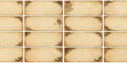 Christmas Parchment Cards generated by chatgpt-image