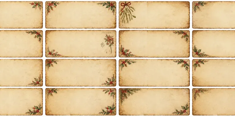 Christmas Parchment Cards