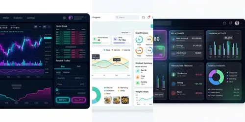 Modern Web UI Mockups 2 Screens Kits generated by gemini-image