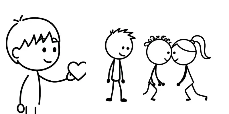 Cute Romantic Stickman Couples generated by undefined
