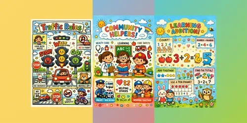 Whimsical Kids Learning Posters generated by chatgpt-image