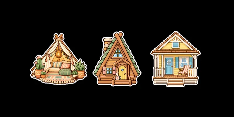 Cozy Vacation Stickers
