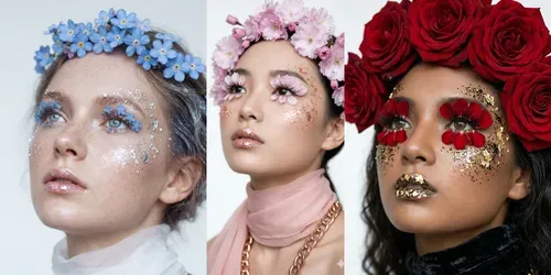 Daisy Gold Leaf Beauty Portraits generated by gemini-image