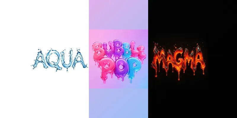 Liquid Text Logo Designers generated by undefined