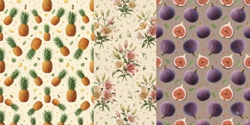 Vintage Retro 3D Seamless Patterns generated by undefined