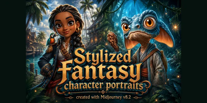 Stylized Fantasy Character Portraits generated by undefined
