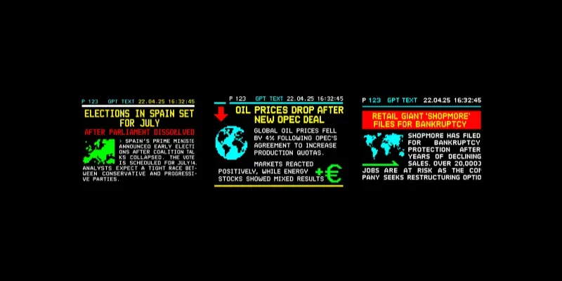 Teletext Videotexts generated by undefined