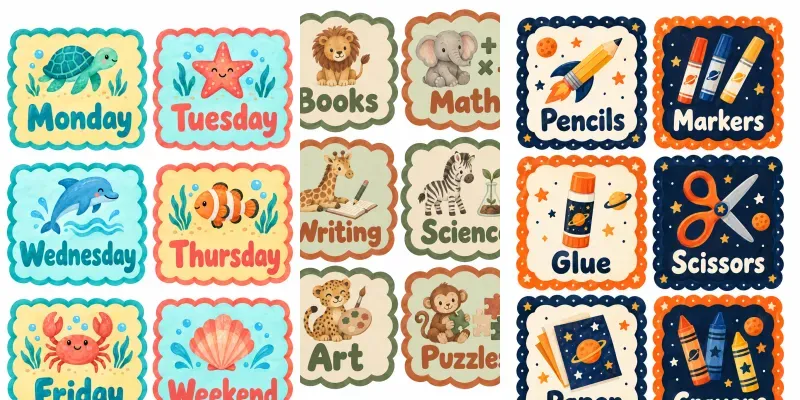 Printable Classroom Label Sheets