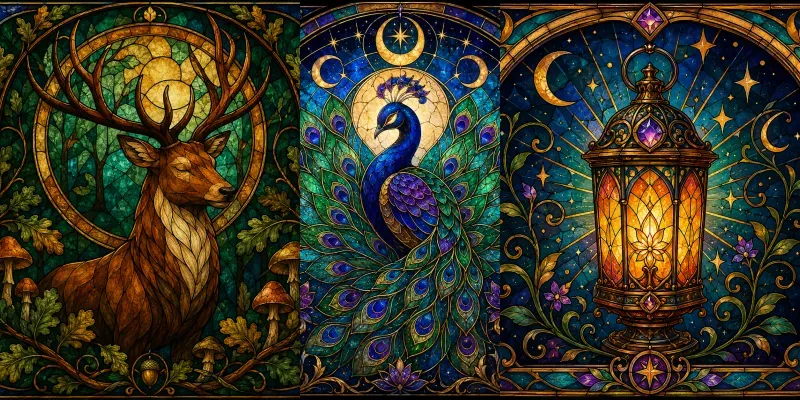 Stained Glass Fantasies generated by undefined