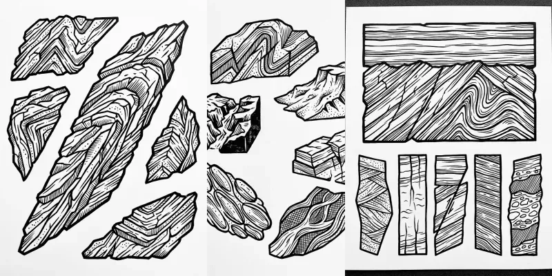 Geological Strata Tattoo Flashes generated by undefined