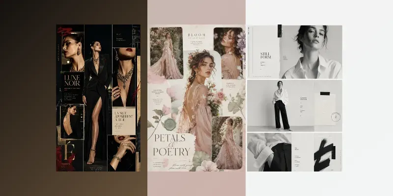 Cinematic Fashion Editorial Posters generated by undefined