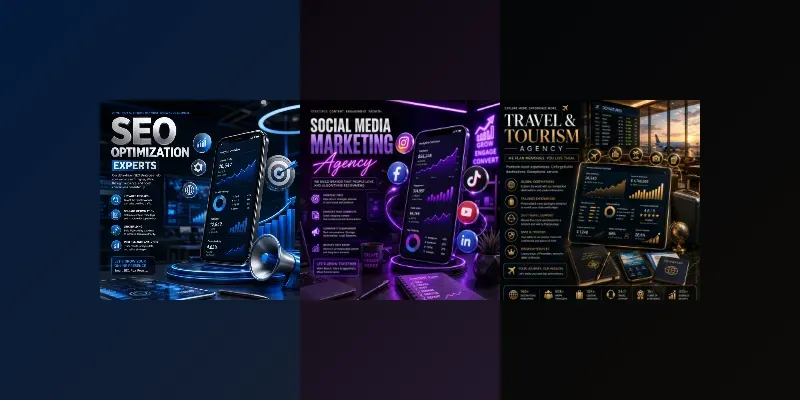 Luxury Digital Marketing Posters generated by undefined