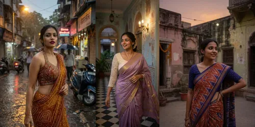 Indian Saree Editorials Realistic generated by grok-image