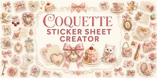 Coquette Sticker Sheet Creators generated by chatgpt-image