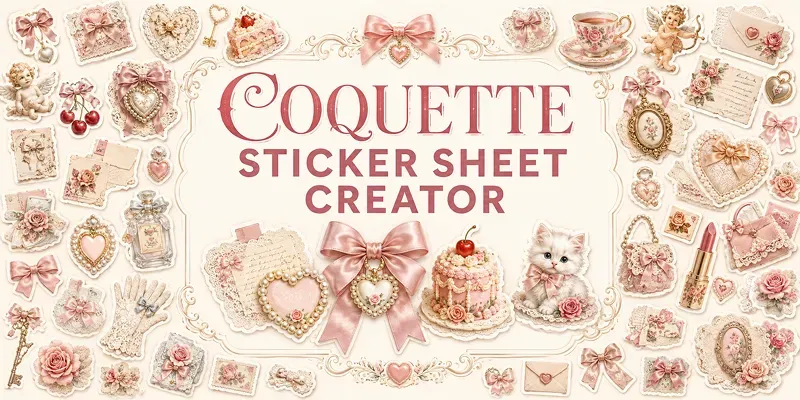 Coquette Sticker Sheet Creators generated by undefined