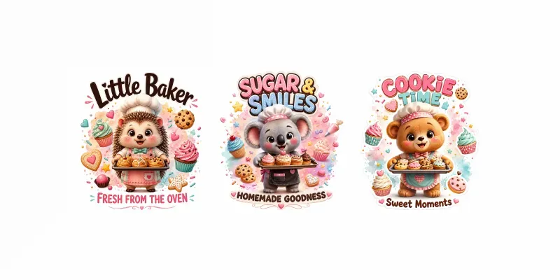 Cute Baker Animal Tees generated by undefined